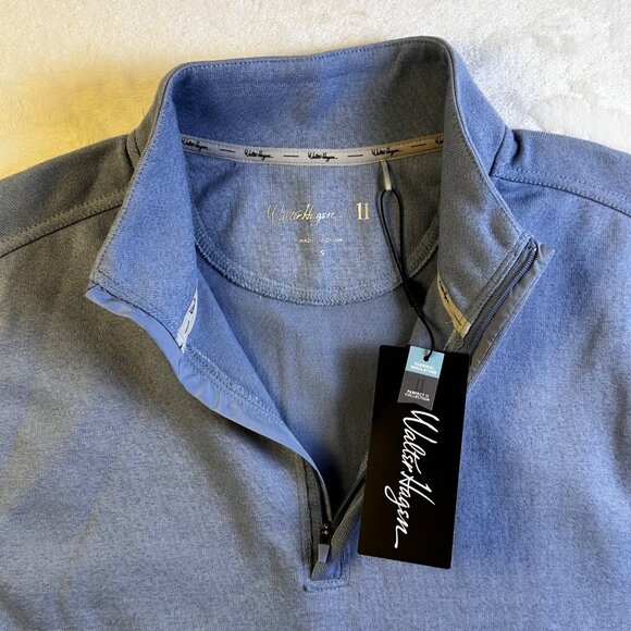 Walter Hagen Mens Clubhouse Midweight 1/4 Zip Golf Pullover Sweater M/Blue Sz S - Picture 3 of 10